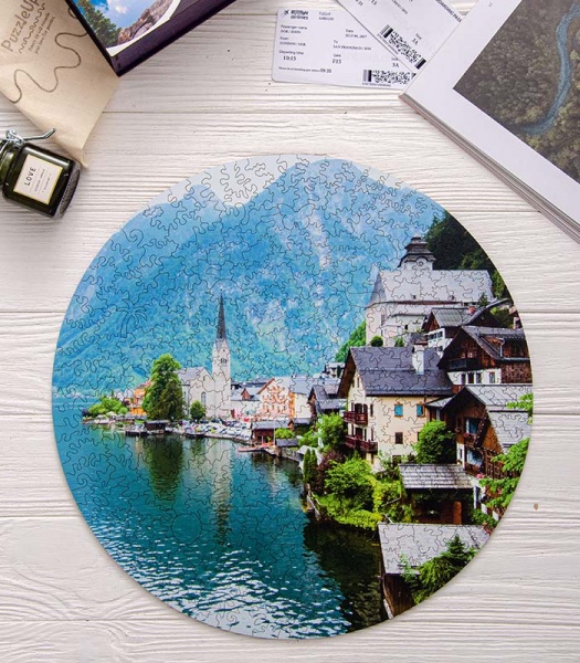 Пазл дерев'яний Гальштат 40 см PuzzleUp 