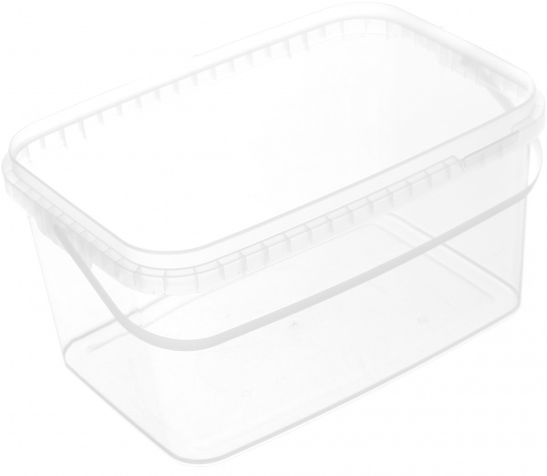 Відро без кришки Пласт-Бокс прямокутне 5 л прозорий 