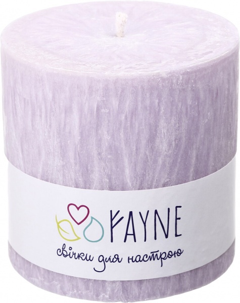 Свеча Цилиндр пальмовая фиолетовая 10х10 см ТМ FAYNE