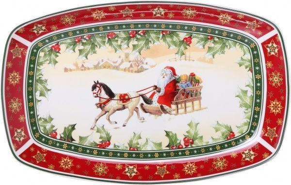Блюдо овальне 22х35 см Christmas Collection Lefard 