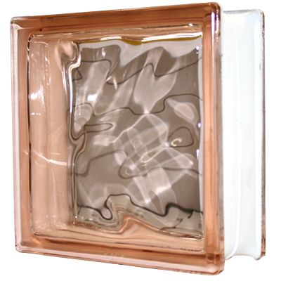 Стеклоблок розовый 190х190х80 мм