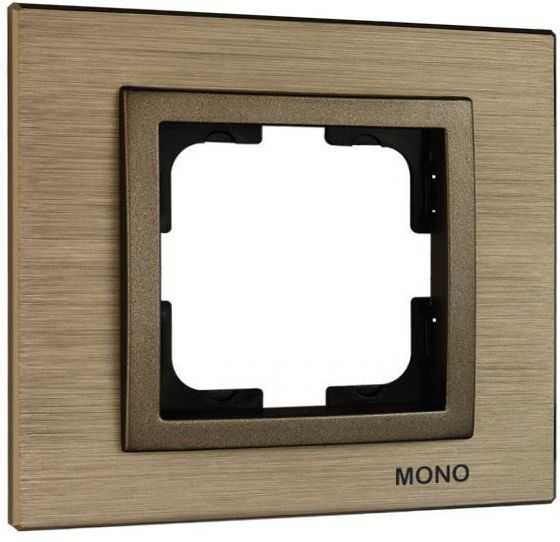 Рамка одноместная Mono Style Aluminium горизонтальная бронза 107-810000-160