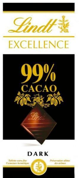 Шоколад LINDT гіркий 99% 50 г (EXCELLECE) 