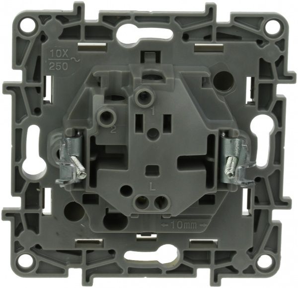 Переключатель проходной одноклавишный Legrand Etika без подсветки 10 А 230В IP20 кремовый 672305