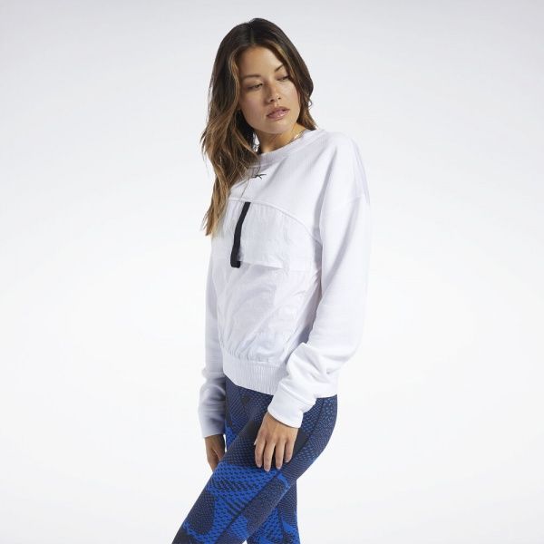 Джемпер Reebok TS MIDLAYER Crew FN1544 р. L белый