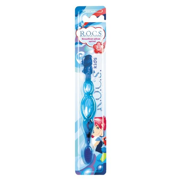 Дитяча зубна щітка R.O.C.S. Kids від 3 до 7 років (колір в асортименті) дуже м'яка 1 шт.