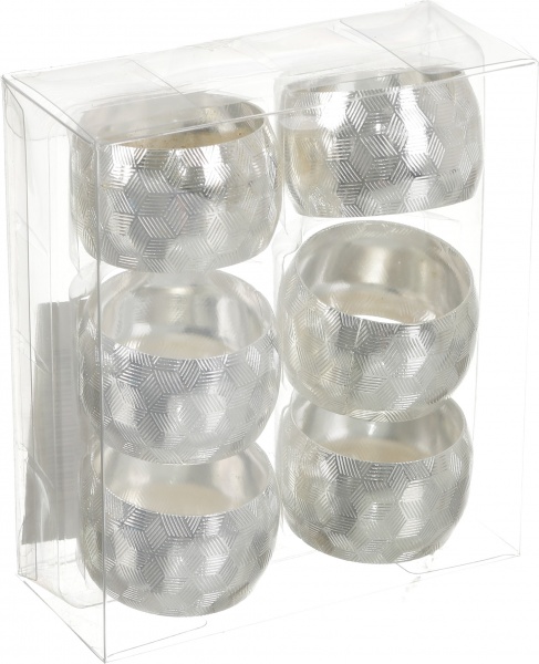 Набір кілець для серветок Siver Mosaic 13х11,2х5 см 6 шт