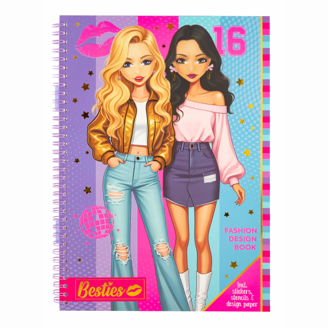 Блокнот для дизайна Besties Книга модельера фиолетовая 990203