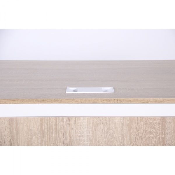 Стол письменный AMF Art Metal Furniture Осло с ящиком и кабель-каналом белый