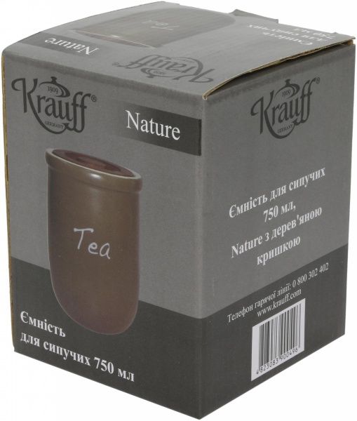 Банка для сыпучих Nature 0,75 л 24-269-023 Krauff