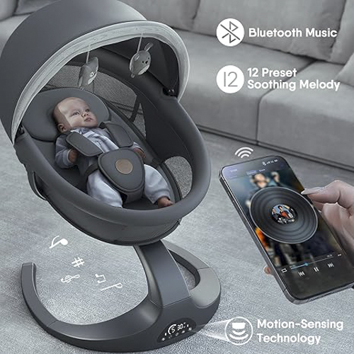 Укачивающий центр Babybond 79х69х58 см темно-серый PD-B05D