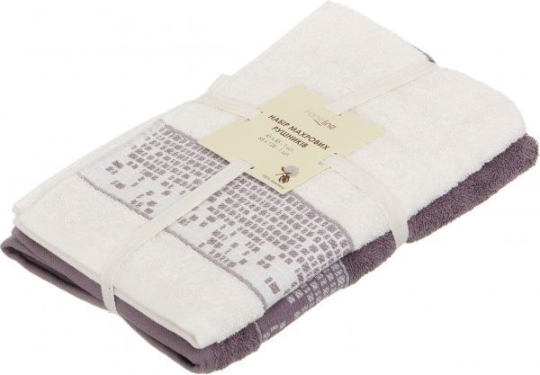 Набір рушників Jazz 2 шт. кремово-фіолетовий Homeline 