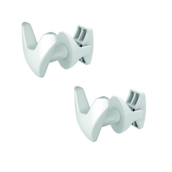 Тримач для рушника MB Комплект зручних тримачів рушника (2 шт.) для рушникосушарок трубчастого типу БІЛИЙ MB Fix