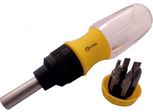 Отвертка со сменными насадками Сталь реверсивная ×140 мм S