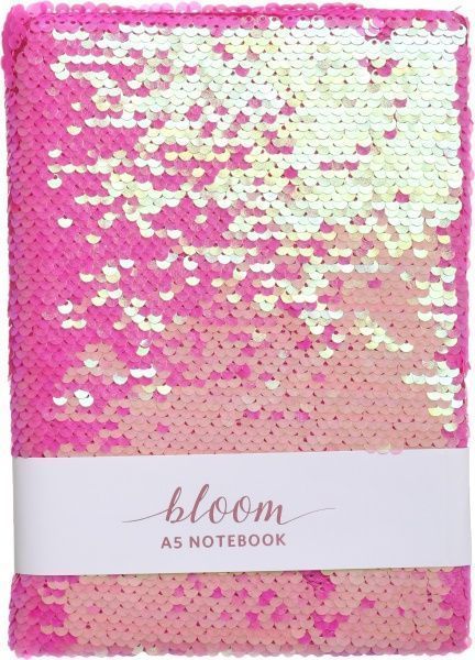 Книга для нотаток Паєтки А5 80 аркушів рожевий