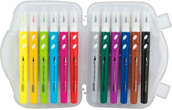 Фломастери-пензлики Jumbo 12 кольорів Maxi