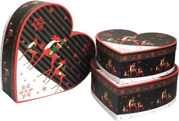 Коробка подарункова Серце коричневе НР W7843 M.29.2x28.5x10.4 см