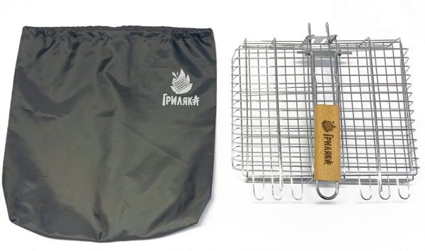 Решітка-гриль зі знімною ручкою Гриляка універсальна L 40х30 см + чохол