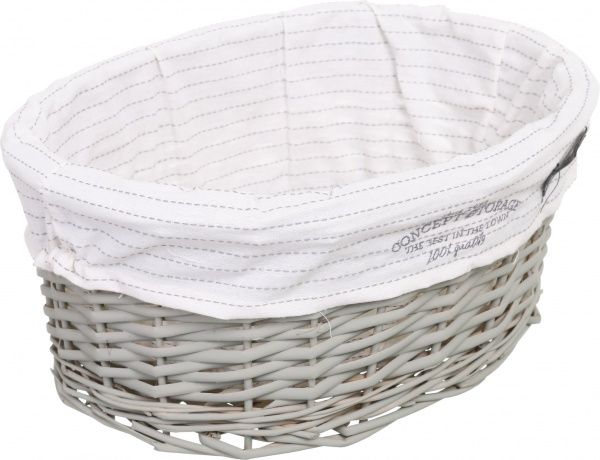 Кошик плетений Tony Bridge Basket з текстилем 34х26х15 см HQN20-4CD-4 