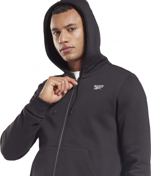 Джемпер Reebok RI FLEECE FZ HOODIE GR9206 р. 46 чорний