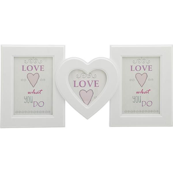 Фоторамка Колаж Два Серця 3 шт біла