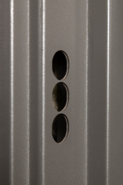 Двері вхідні Revolut Doors В-83 мод. 184 венге сірий горизонт / білий 2050x850 мм праві