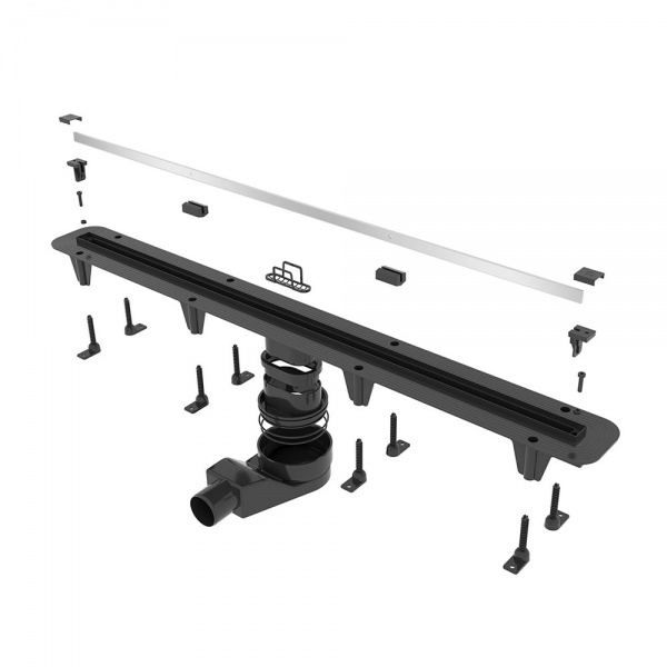 Трап Rhein с тонкой накладкой Base slim из нержавеющей стали 650 мм WSL700001