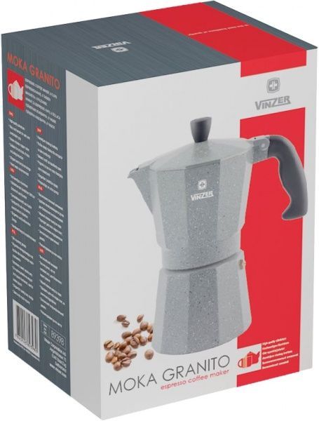 Кавоварка гейзерна Moka Granito на 6 чашек 330 мл 89398 Vinzer