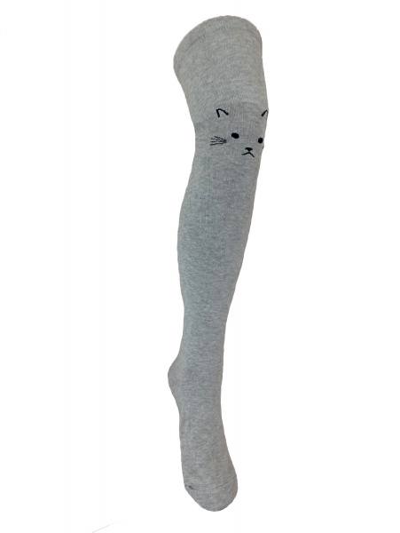 Гольфи жіночі Елегант Premier Socks з котом р.23-25 сірий 1 шт.