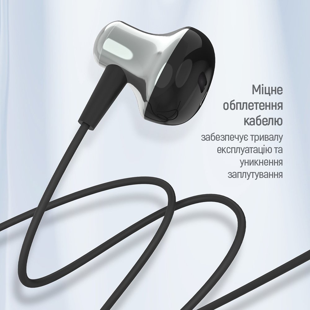 Навушники ColorWay Slim 3.5 mm Wired Earphone Blast 1 black (CW-WD01BK)