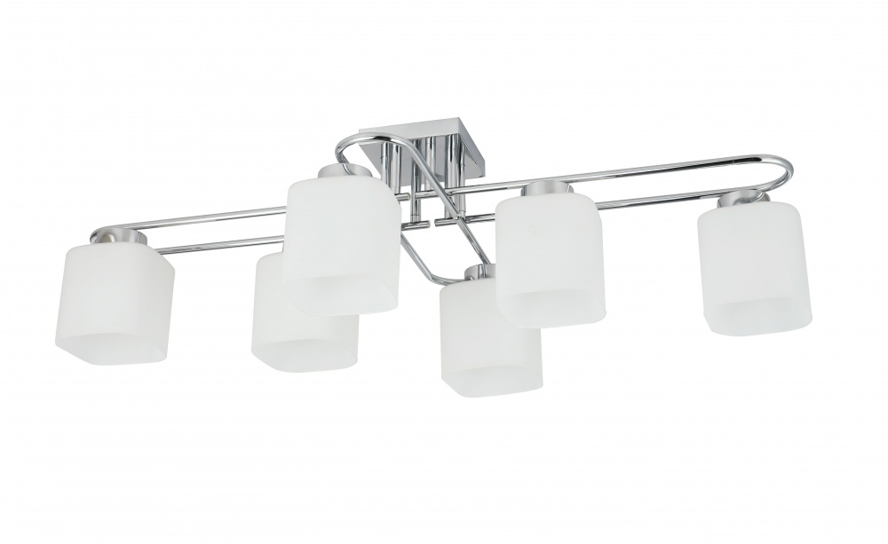 Люстра Sensio Orlean 6x40 Вт E27 хром/белый LS-07380/6W-E2740W