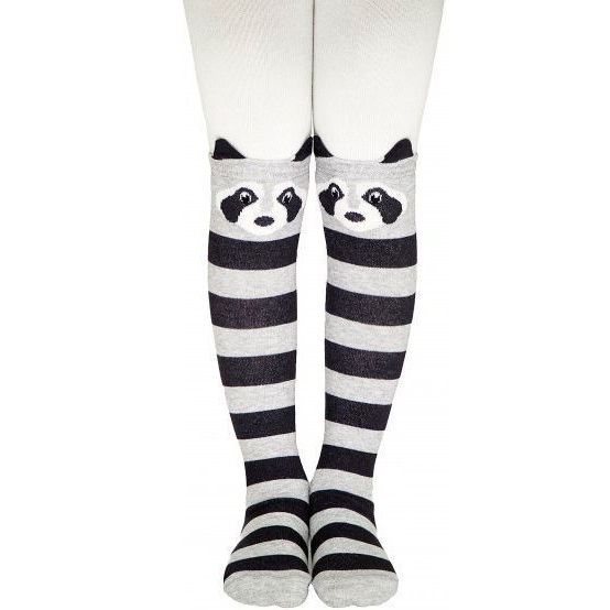 Колготки дитячі Conte-Kids TIP-TOP Єнотики 444 р.140-146 молочнийсірий 