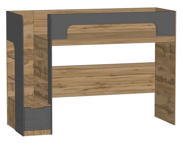 Ліжко дитяче Джуніор 2-й ярус 80x200 см дуб аппалачі/антрацит 