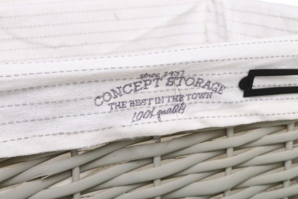 Кошик плетений Tony Bridge Basket з текстилем 35х25х16 см HQN20-4AB-4 