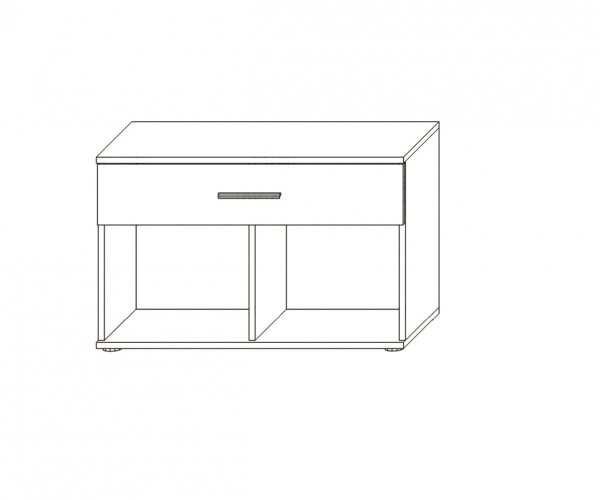 Тумба SOKME 2Д/1Ш Барселона 370x803x511 мм білий 