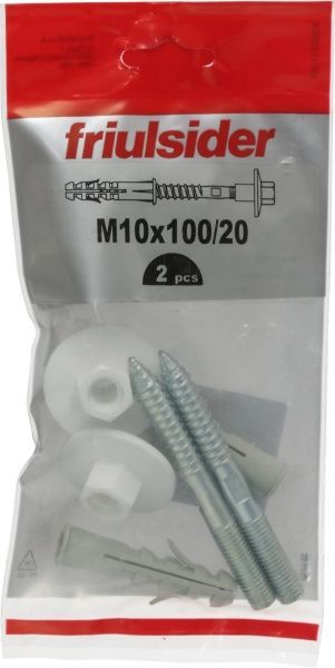 Крепления для умывальника к стене с эксцентриками и болтами 10x100 мм