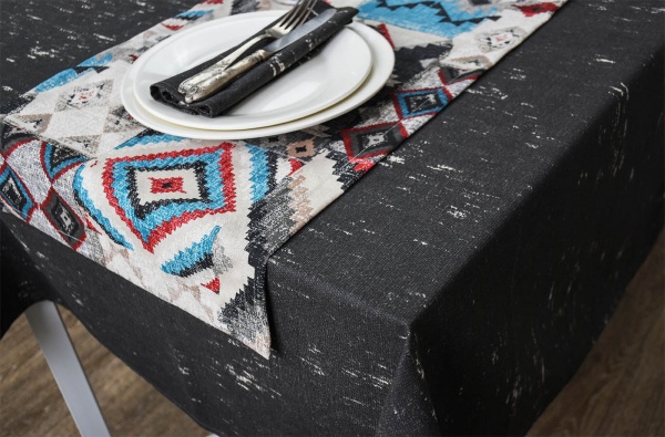 Скатерть Joy серая 110x136 см мульти La Nuit 