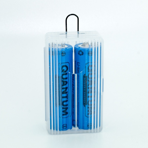 Акумулятор Quantum з клемним виступом NCM 18650 2 шт. (NCM18650TT/1800-PB2)