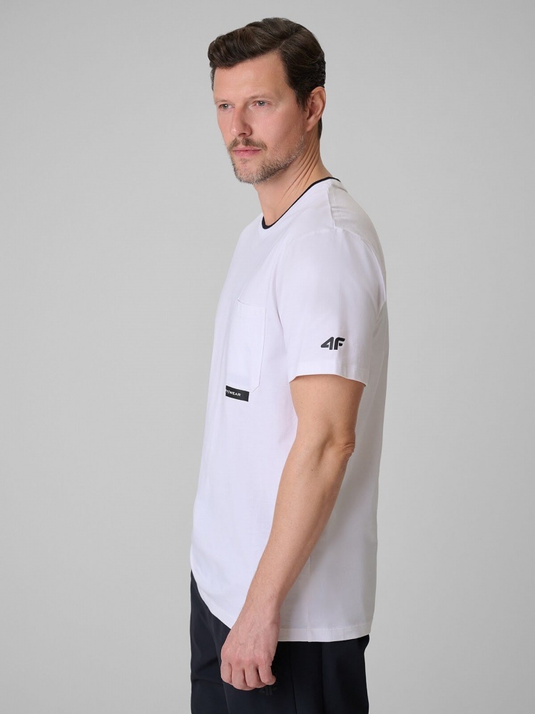 Футболка 4F TSHIRT M2663 4FWSS26TTSHM2663-10S р.S білий