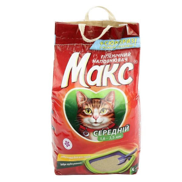 Наполнитель для кошачьего туалета  Грунт МАКС средний с ароматом