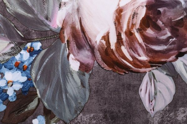 Штора Велюр Nellie 200х275 см серый с принтои La Nuit