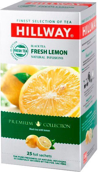 Чай черный Hillway Свежий Лимон (8886300990256) 25 шт. 50 г 