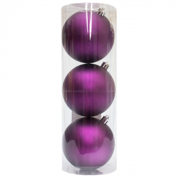 Набор елочных шаров Девилон 251468 d80 мм 3 шт./уп. 