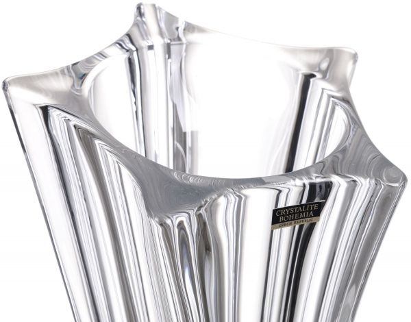 Ваза Yoko стеклянная прозрачная 33 см Bohemia