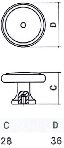 Мебельная ручка матовая античная бронза MVM D-1029-37 MAB