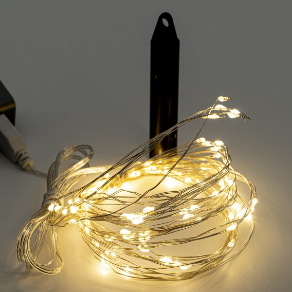 Декоративная гирлянда Altalusse (INL-2107U-100 Warm) встроенный светодиод (LED) 100 ламп 2 м 