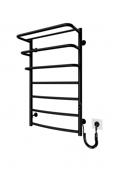 Полотенцесушитель электрический Mario Рушникосушка Спіріт-1 810x522 електр. з таймером-регулятором К чорний мат