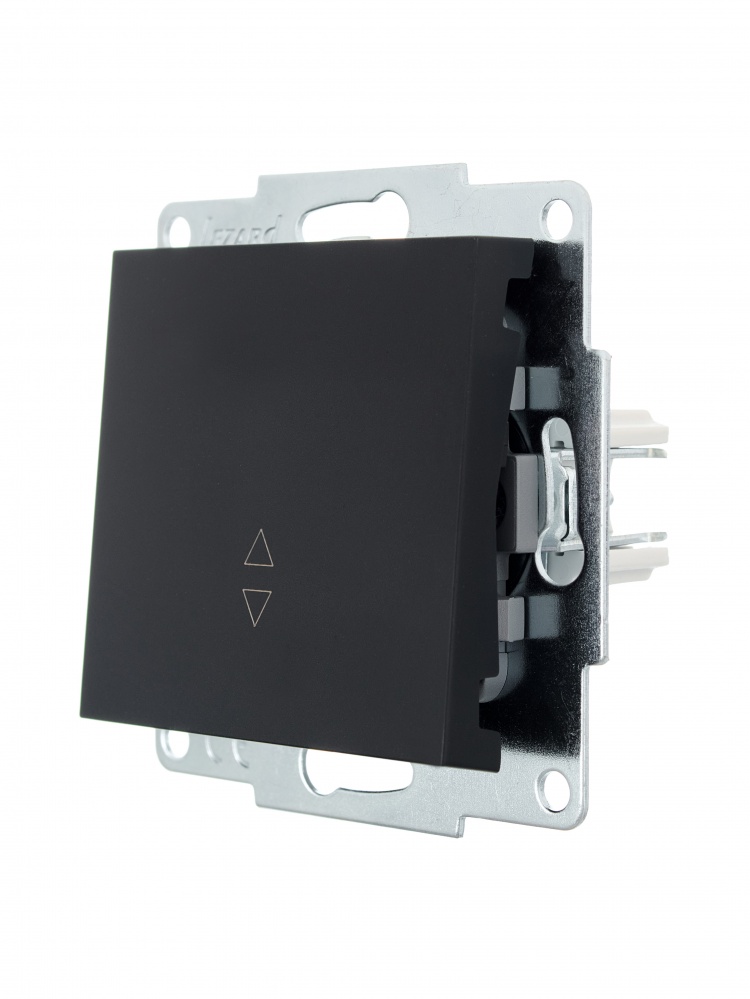 Выключатель проходной одноклавишный Lezard Vesna без подсветки антрацит 742-4288-105