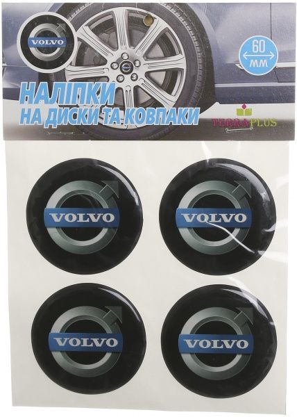 Наклейка TERRAPLUS на колпаки и диски Volvo 60 мм