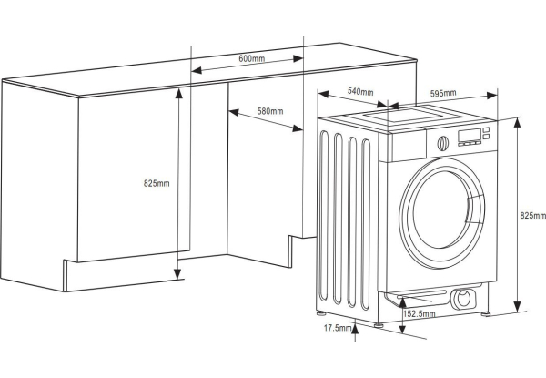 Вбудовувана пральна машина Interline WM 6120